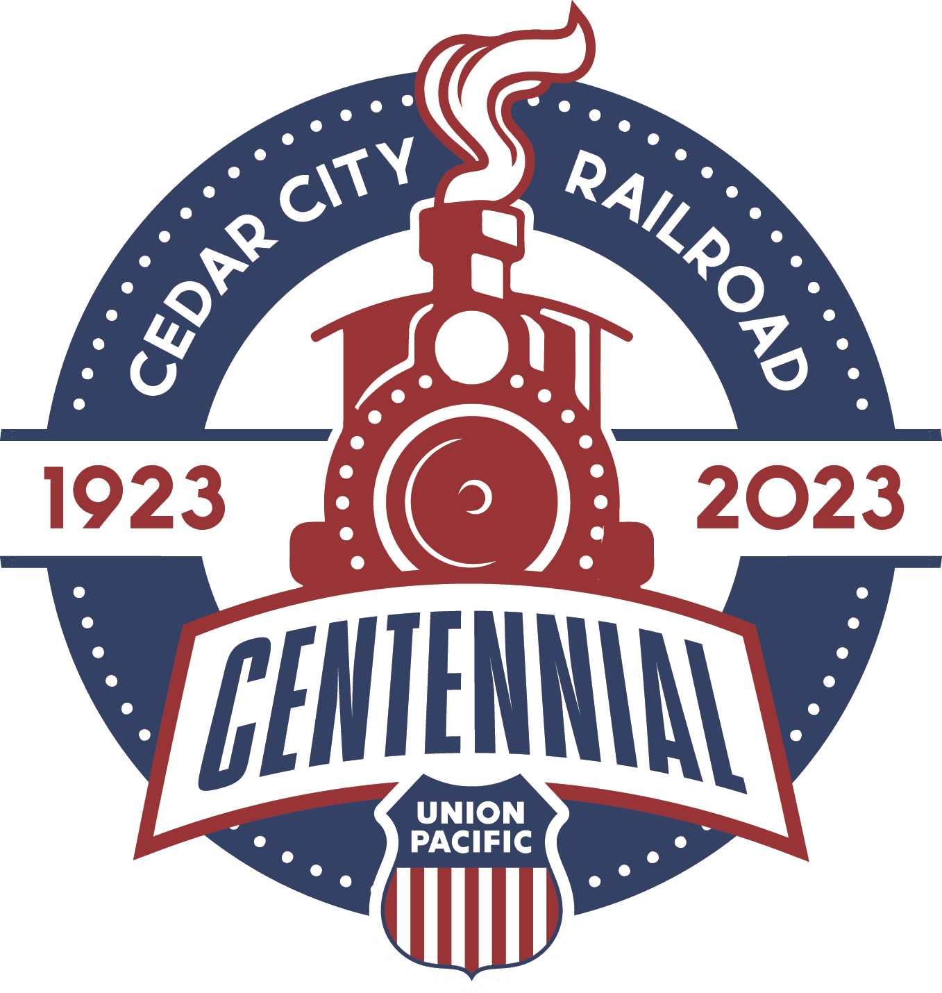Cedar City Railroad Centennial Logo 2023